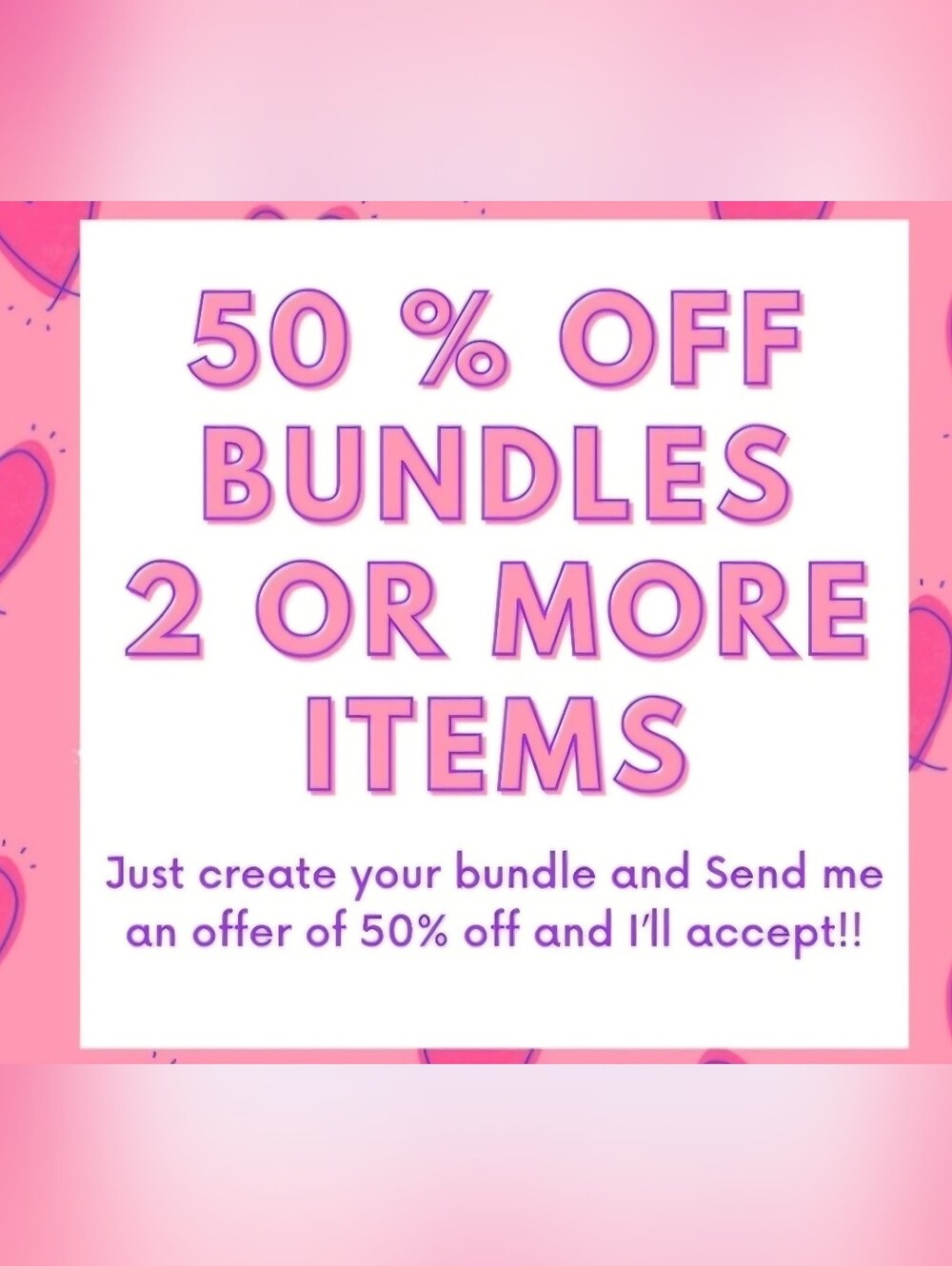 50% Off Bundle Sale September 1-8th.